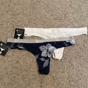 NWT ETHIKA THONG UNDERWEAR 2 PACK SMALL PANTY
